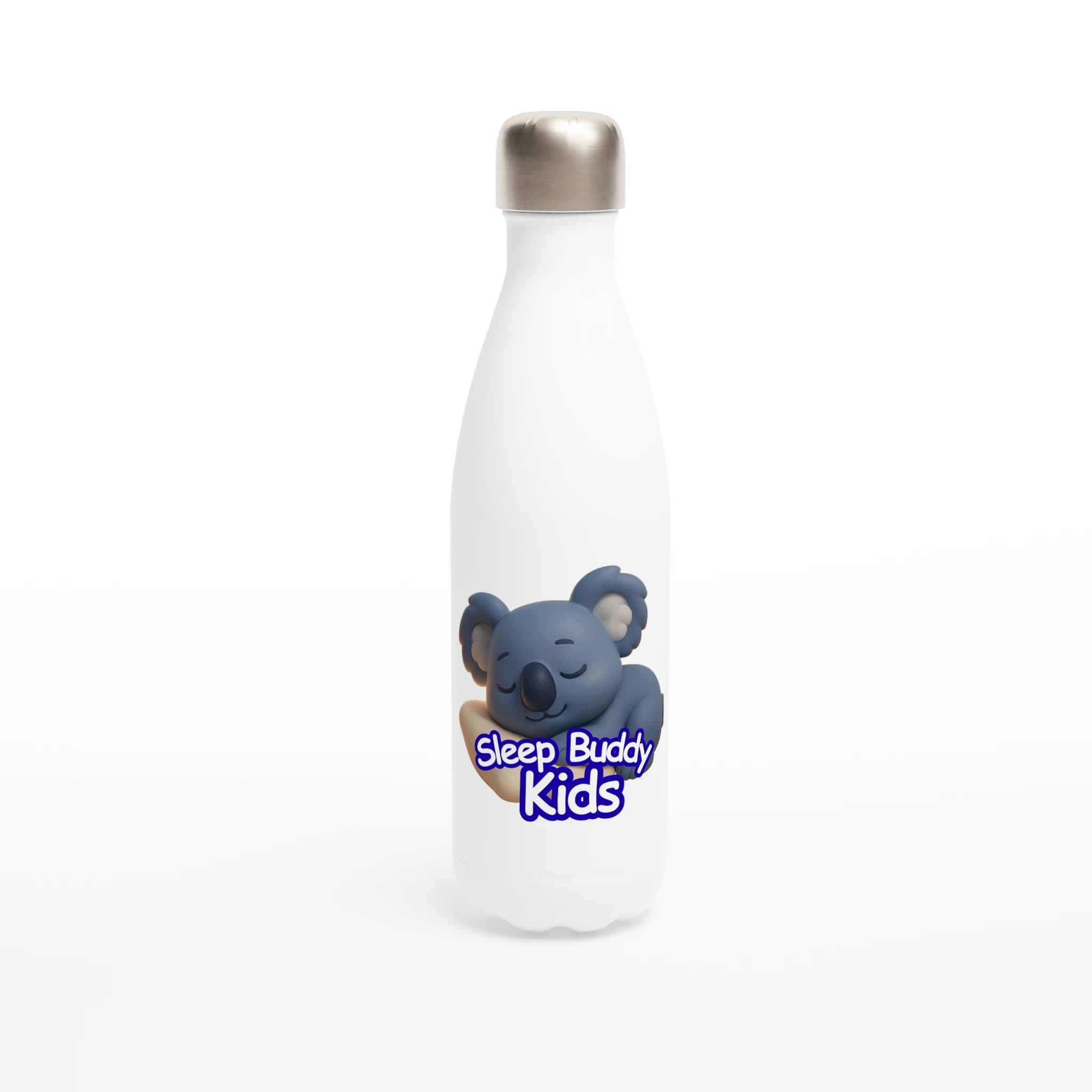 Sleep Buddy Kids White Stainless Steel Water Bottle